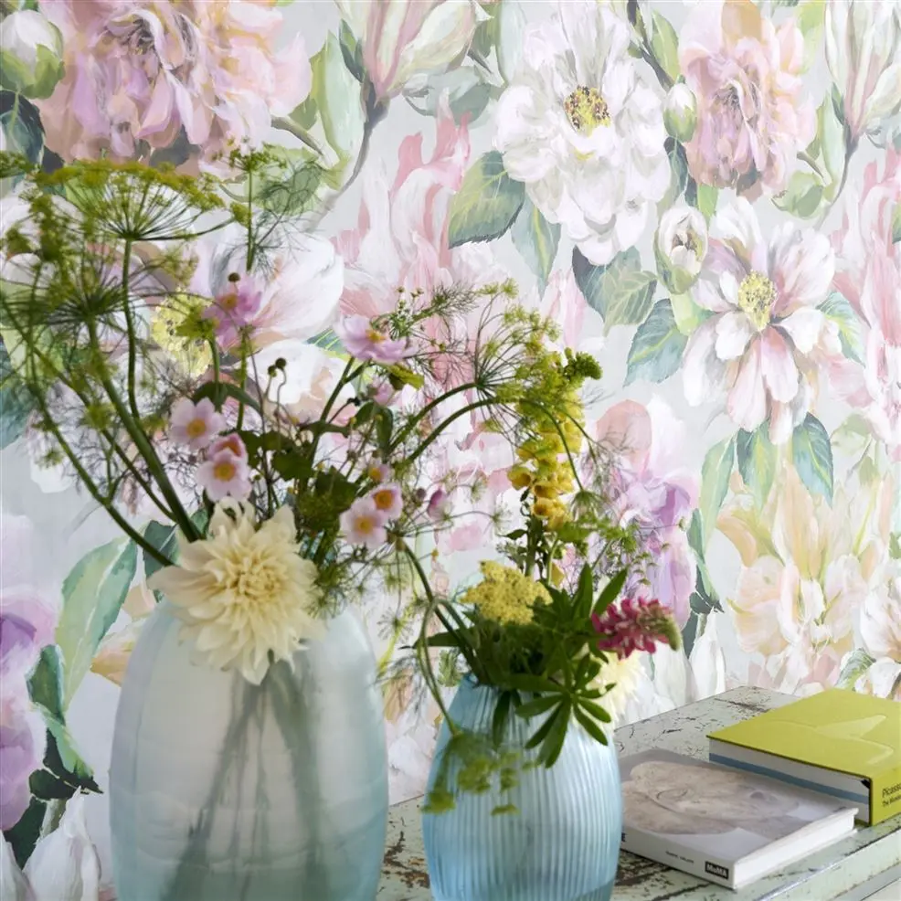 Designers Guild PDG1149/01 Porcelaine De Chine Jardin Botanique Peony - tapeta z motywem kwiatów