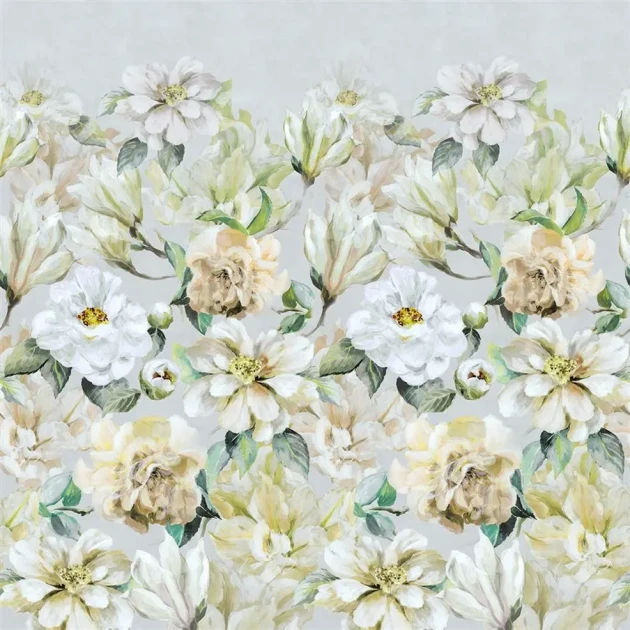 Designers Guild PDG1149/02 Porcelaine De Chine Jardin Botanique Birch - tapeta z motywem kwiatów