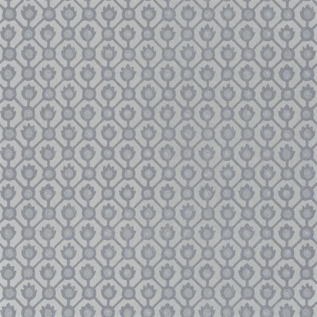 Designers Guild PDG1150/04 Porcelaine De Chine Jaal Stone - tapeta z motywem geometrycznej siatki