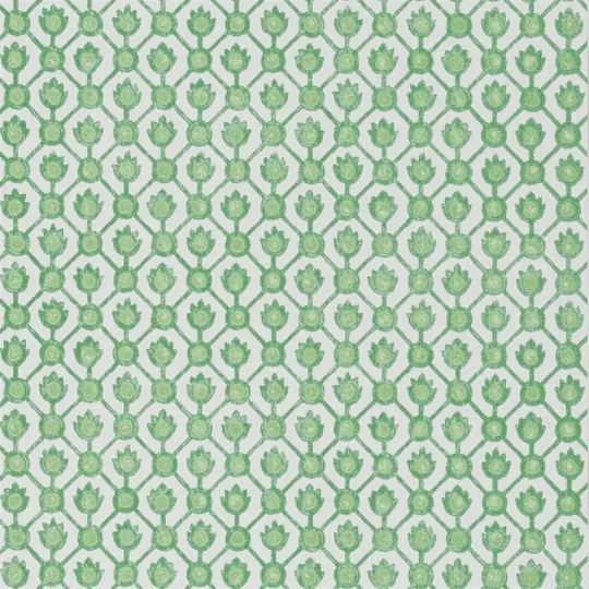Designers Guild PDG1150/06 Porcelaine De Chine Jaal Pearl - tapeta z motywem geometrycznej siatki