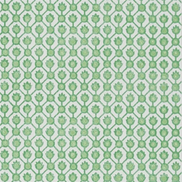Designers Guild PDG1150/06 Porcelaine De Chine Jaal Pearl - tapeta z motywem geometrycznej siatki