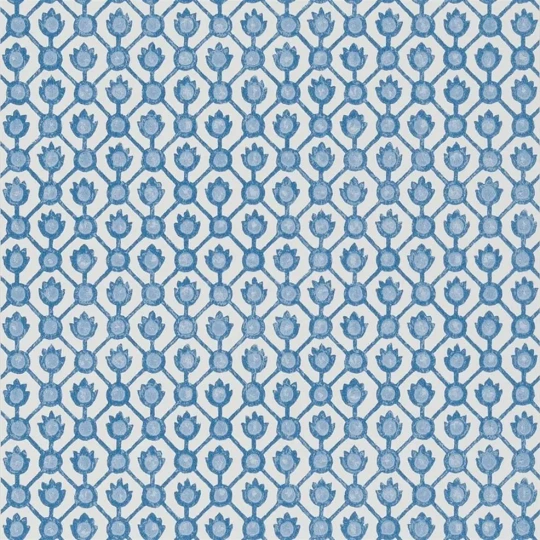 Designers Guild PDG1150/08 Porcelaine De Chine Jaal Porcelain - tapeta z motywem geometrycznej siatki