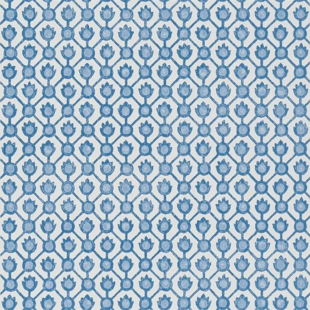 Designers Guild PDG1150/08 Porcelaine De Chine Jaal Porcelain - tapeta z motywem geometrycznej siatki