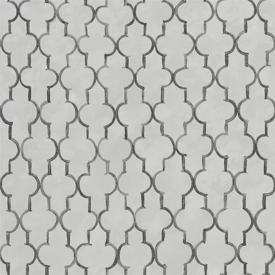 Designers Guild PDG1151/01 Porcelaine De Chine Pergola Trellis Stone - tapeta z motywem dekoracyjnej kraty