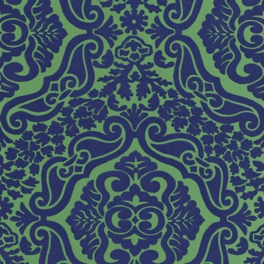 Designers Guild P446/01 Minakari Fioravanti Cobalt - tapeta z motywem adamaszku