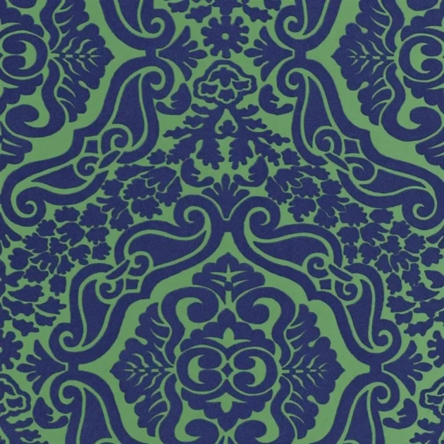 Designers Guild P446/01 Minakari Fioravanti Cobalt - tapeta z motywem adamaszku