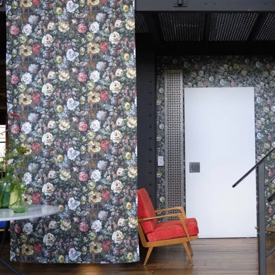 Designers Guild PDG1125/01 Minakari Mansur Granite - tapeta z motywem kwiatów
