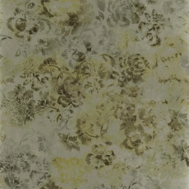 Designers Guild PDG1126/03 Minakari Tarbana Gold - tapeta z motywem kwiatów