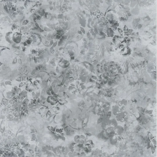Designers Guild PDG1126/04 Minakari Tarbana Silver - tapeta z motywem kwiatów