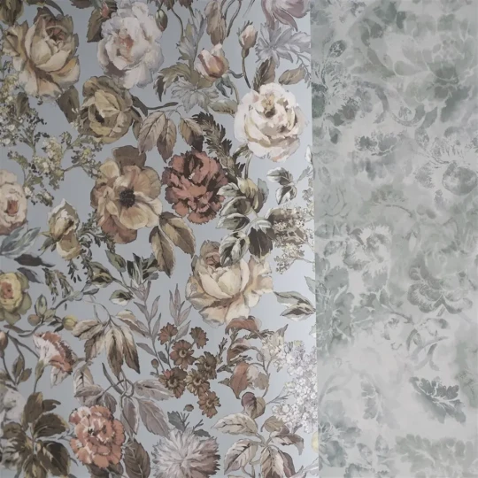 Designers Guild PDG1126/04 Minakari Tarbana Silver - tapeta z motywem kwiatów