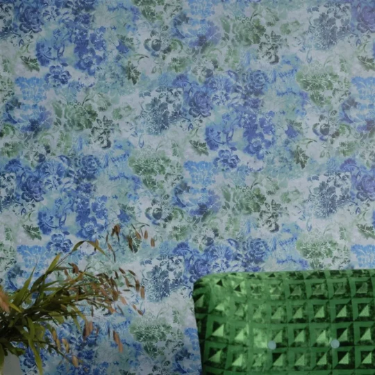 Designers Guild PDG1126/07 Minakari Tarbana Cobalt - tapeta z motywem kwiatów