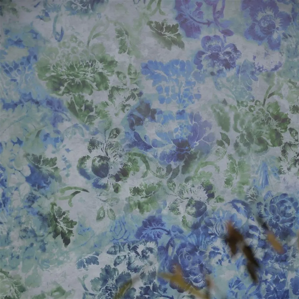 Designers Guild PDG1126/07 Minakari Tarbana Cobalt - tapeta z motywem kwiatów