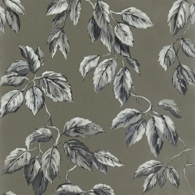 Designers Guild PDG1127/06 Minakari Jangal Zinc - tapeta z motywem liści