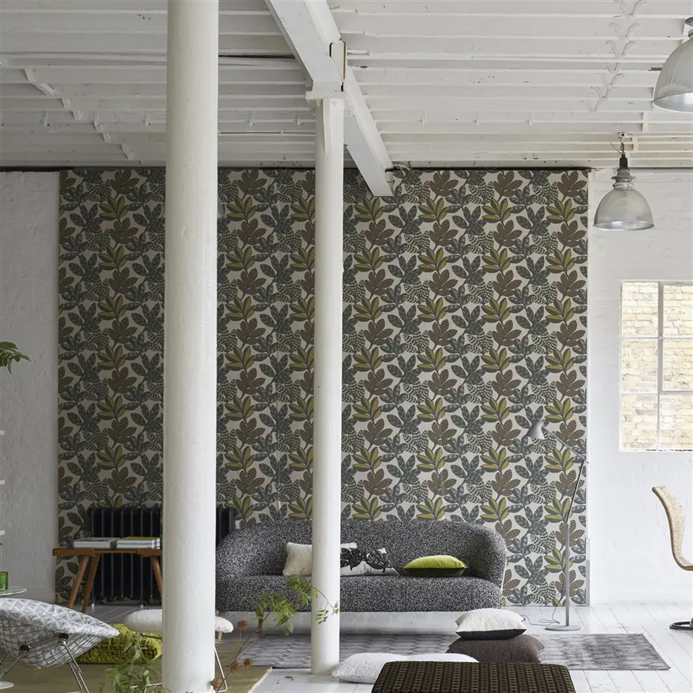 Designers Guild PDG1129/02 Minakari Tanjore Moss - tapeta z motywem liści