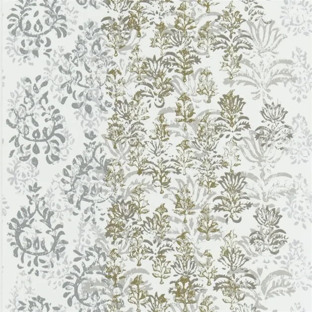 Designers Guild PDG1130/01 Minakari Kasavu Ivory - tapeta z motywem adamaszku
