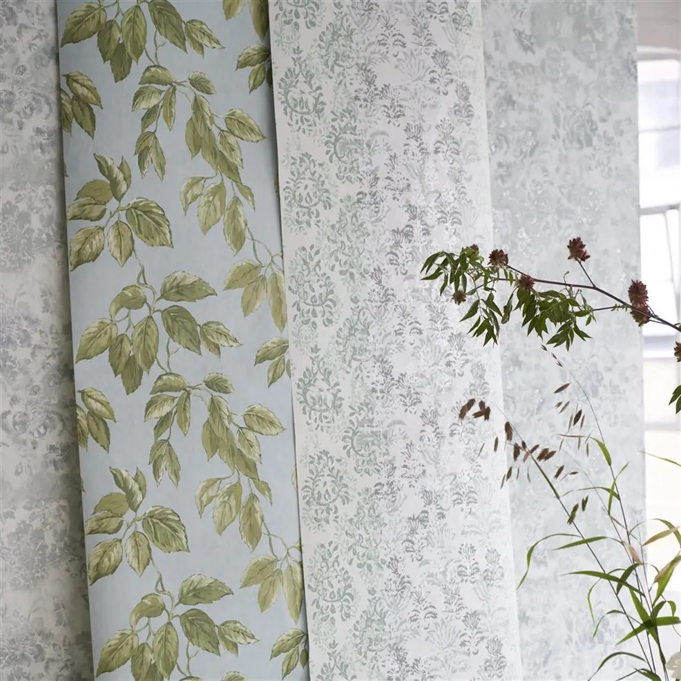 Designers Guild PDG1130/04 Minakari Kasavu Jade - tapeta z motywem adamaszku