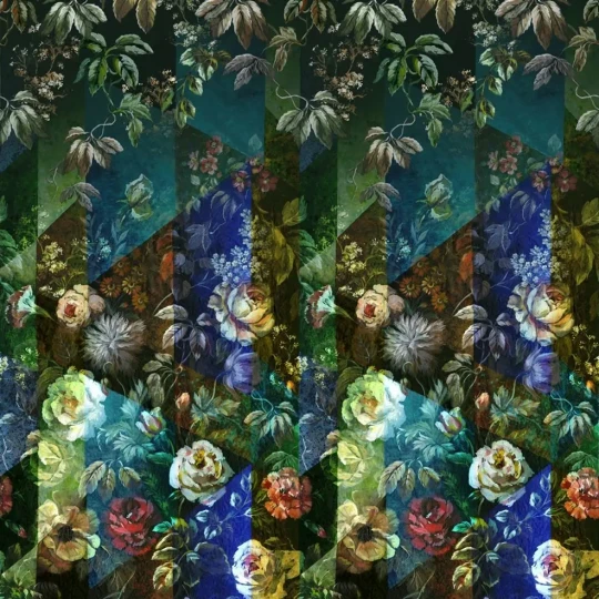 Designers Guild PDG1131/01 Minakari Minakari Cobalt - mural z motywem kwiatów