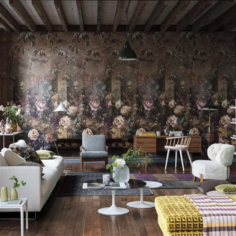 Designers Guild PDG1131/02 Minakari Minakari Rosewood - mural z motywem kwiatów