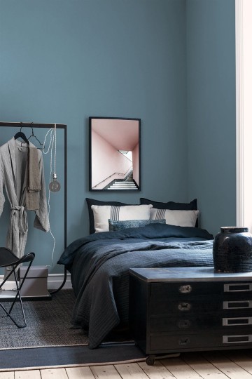 Boras Tapeter 7988 Pigment ETERNAL BLUE - minimalistyczna tapeta w niebieskim kolorze