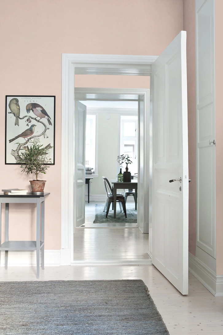Boras Tapeter 7989 Pigment PINK BLUSH - minimalistyczna tapeta w różowym kolorze