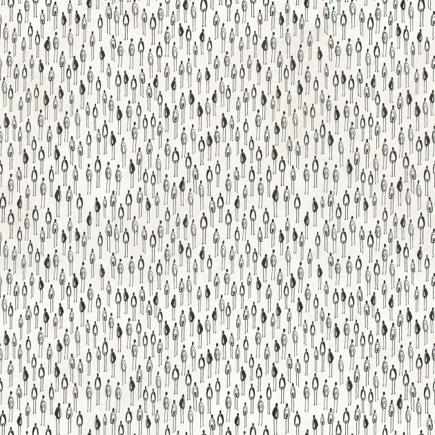 Tecnografica Art Collections Mauricio Lara: Exodo Black and White A - mural z motywem kropel