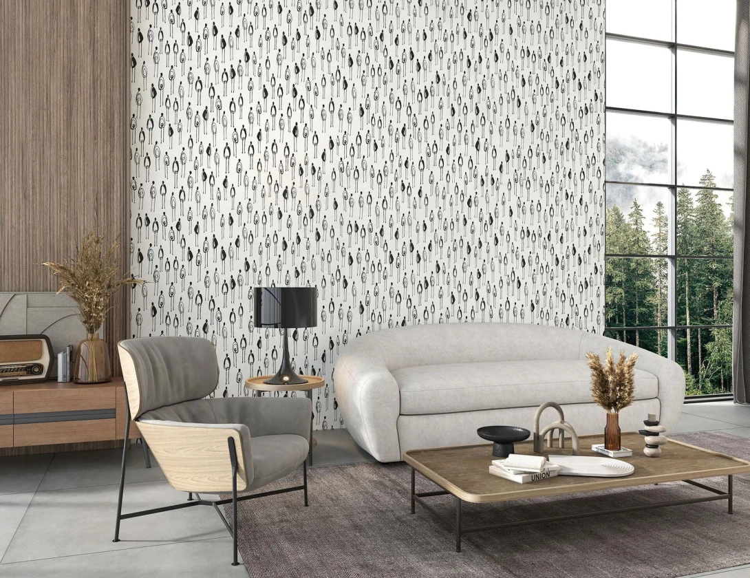 Tecnografica Art Collections Mauricio Lara: Exodo Grey A - mural z motywem kropel