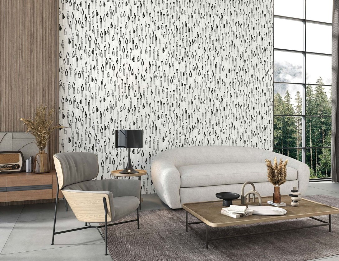 Tecnografica Art Collections Mauricio Lara: Exodo White A - mural z motywem kropel