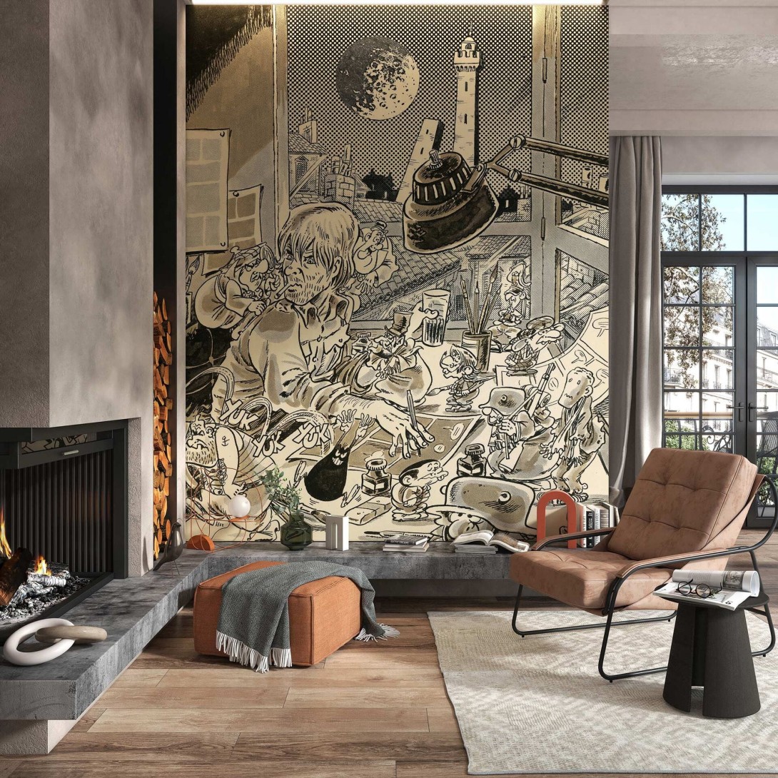 Tecnografica Art Collections Bonvi: Bonvi  - mural z motywem kobiety i postaci