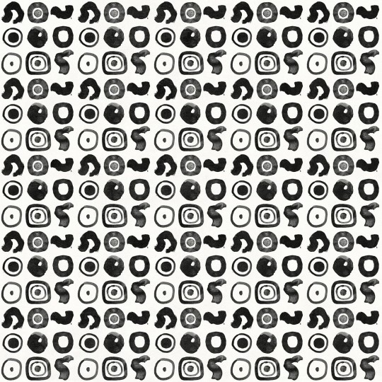 Tecnografica Art Collections Mauricio Lara: Signos Black and White A - mural z motywem rzędów kształtów