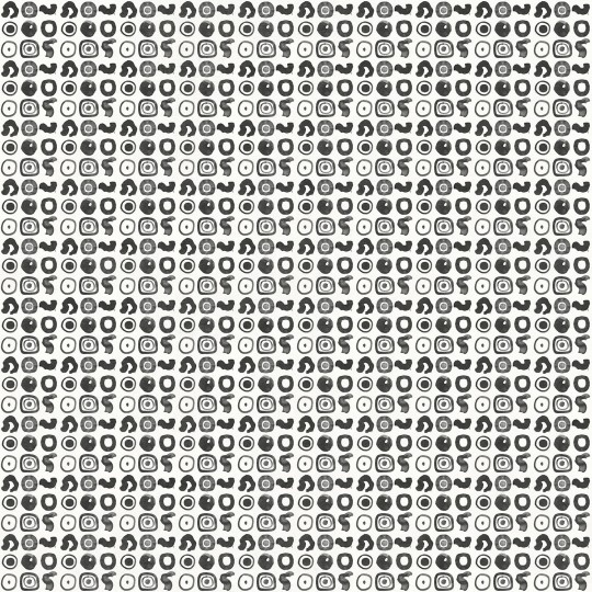 Tecnografica Art Collections Mauricio Lara: Signos Black and White B - mural z motywem rzędów kształtów