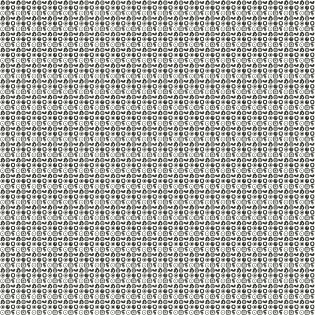 Tecnografica Art Collections Mauricio Lara: Signos Black and White C - mural z motywem rzędów kształtów