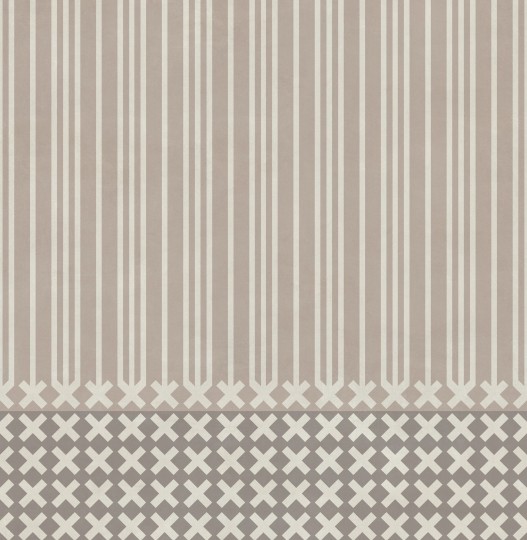 Tecnografica Art Collections Paolo Giordano & Simona Cardinetti: Xenia Light Brown - mural z motywem pasów i krzyżyków