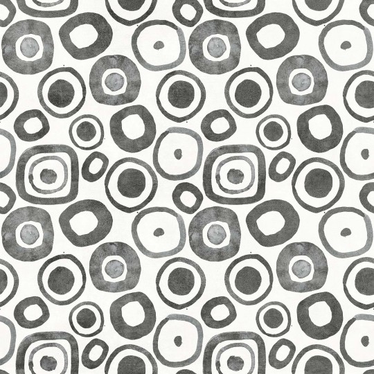 Tecnografica Art Collections Mauricio Lara: Óom Black and White B - mural z motywem abstrakcyjnych kół