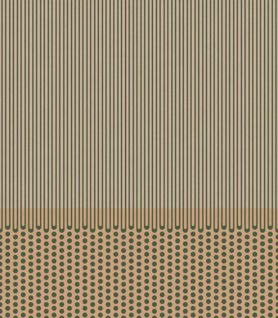 Tecnografica Art Collections Paolo Giordano & Simona Cardinetti: Twiggy Pinp-Up Green - mural z motywem pionowych linii i kropek