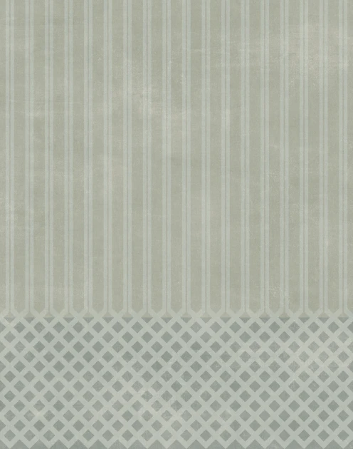 Tecnografica Art Collections Paolo Giordano & Simona Cardinetti: Oscar Powder Green - mural z motywem pionowych pasów i kratki