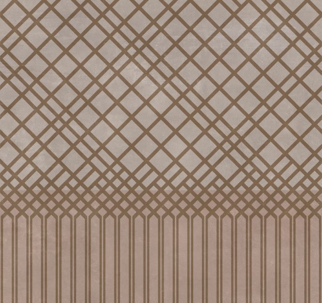 Tecnografica Art Collections Paolo Giordano & Simona Cardinetti: Greta Pinkish Brown  - mural z motywem pionowych pasów i kratki