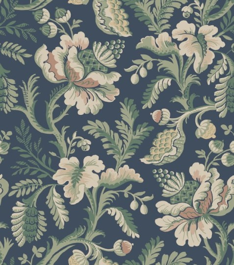 Sandberg S10240 Le Village Daphne Midnight Blue - tapeta roślinna