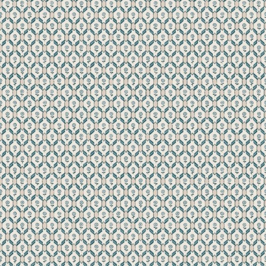 Sandberg S10244 Le Village Hugo Misty Blue - tapeta geometryczna
