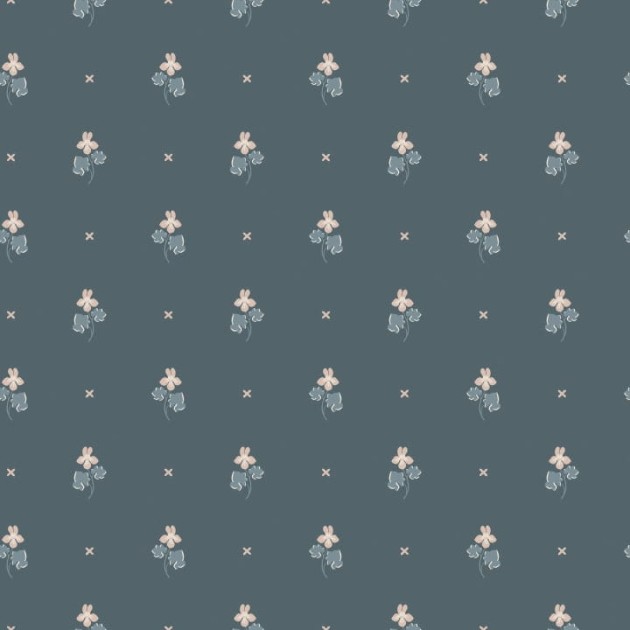 Sandberg S10269 Le Village Mimi Indigo Blue - tapeta w fiołki