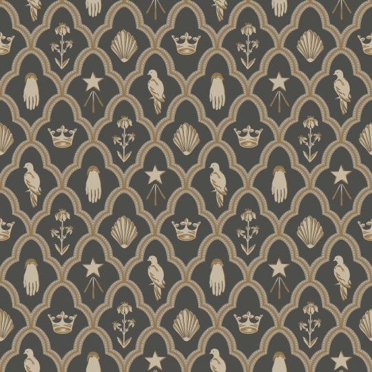 Sandberg S10270 Le Village Turtledove Barn Charcoal - tapeta z symbolicznymi ikonami