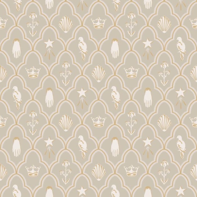 Sandberg S10271 Le Village Turtledove Barn Grey - tapeta z symbolicznymi ikonami