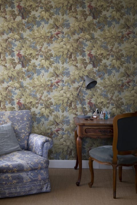 Sandberg S10273 Le Village Benjamin Forest Green - mural w liście dębu