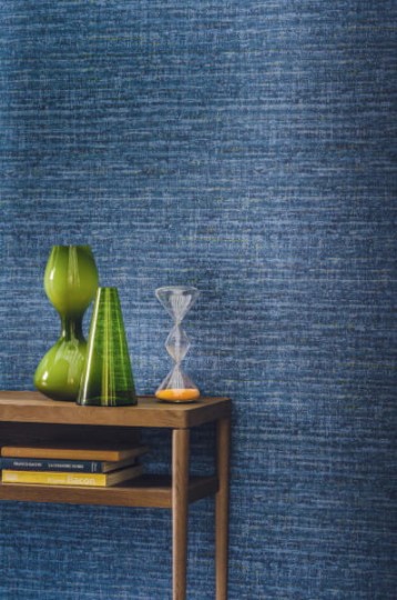 Casamance 73000574 Select 4 Place Turquoise - minimalistyczna tapeta z motywem tkaniny