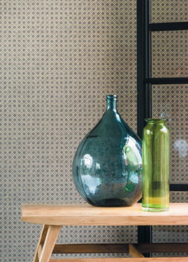 Casamance 72540513 Select 4 Effervescence - geometryczna tapeta z motywem kratki