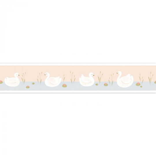 Casadeco 85516220 Rose & Nino Cad Frise Leonie - border z motywem łabędzi