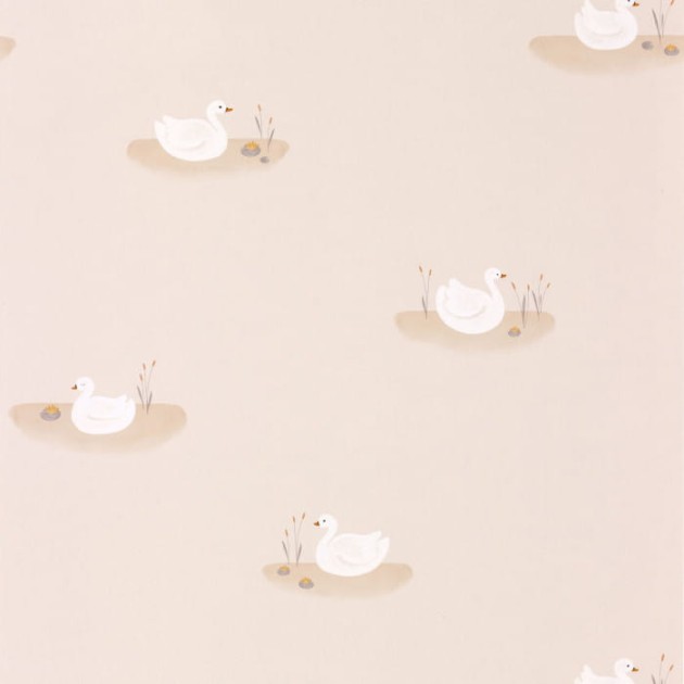 Casadeco 85491212 Rose & Nino Cad Leonie - tapeta z motywem łabędzi