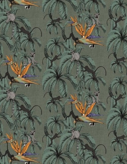 Marburg 46710 Smart Art Aspiration - mural z motywem liści, kwiatów i małpek