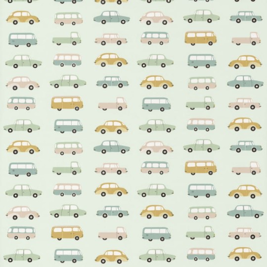 Casadeco 82767315 Happy Dreams All Over Vintage Cars - tapeta z motywem samochodów