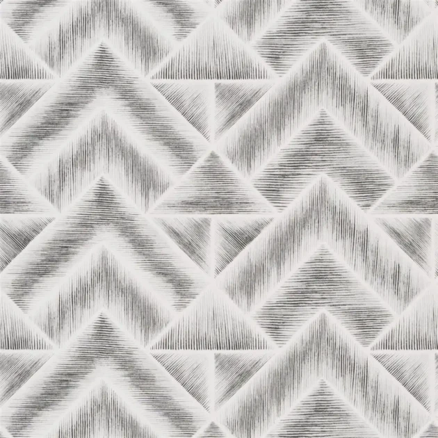 Designers Guild PDG1049/01 Mandora Mandora Graphite - tapeta z motywem rombów