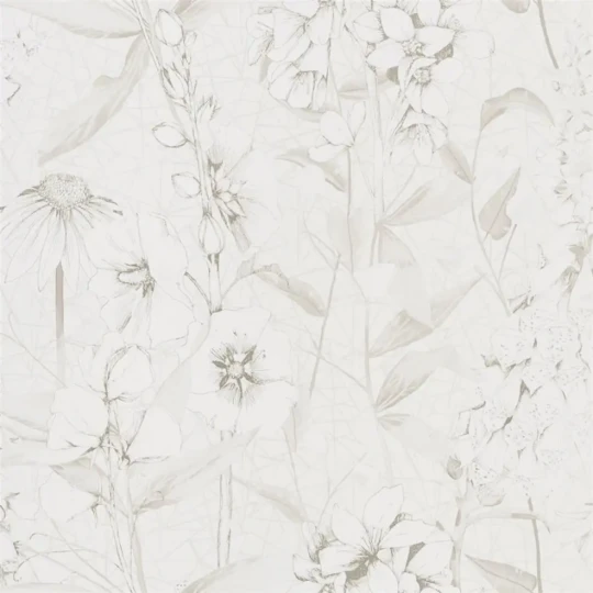 Designers Guild PDG1050/07 Mandora Emilie Ivory - tapeta z motywem łąki i kwiatów